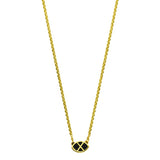 Collar en plata con pelo de jirafa bañado en oro