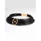 Collar en disminución de pelo de jirafa y oro