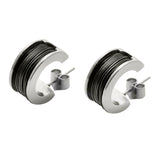 Pendientes de pelo natural de jirafa y plata