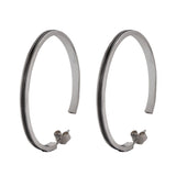 Pendientes de pelo natural de jirafa y plata