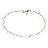 Pulsera con logo en plata bañada en oro