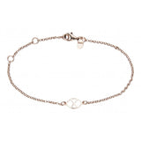 Pulsera con logo en plata bañada en oro rosa