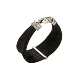 Pulsera de pelo de jirafa, oro blanco y diamantes