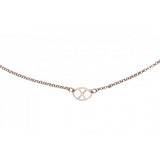 Collar con logo en plata bañado en oro rosa