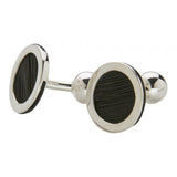 Gemelos de pelo natural de jirafa y plata forma circular