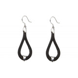 Pendientes de pelo natural de jirafa y plata y gancho hippy