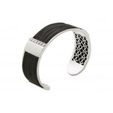 Brazalete de pelo de jirafa, oro blanco y diamantes