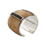 Pulsera de piel de jirafa y plata