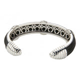 Brazalete con pelo de jirafa y plata con 3 motivos centrales