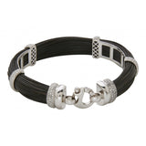 Pulsera de pelo de jirafa, oro blanco y diamantes