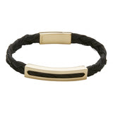 Pulsera de pelo natural de jirafa y oro con una entrepieza